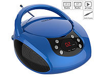 auvisio Tragbarer Stereo-CD-Player mit Radio, Audio-Eingang & LED-Display