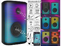 auvisio Mobile Outdoor-PA-Partyanlage & -Bluetooth-Boombox, Lichteffekte, 200W