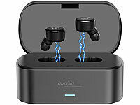 auvisio Funkkopfhörer, in Ear Ohrhörer, in-Ear-TV-Kopfhörer; Kabelloses In-Ear-Stereo-Headsets mit Bluetooth und Lade-Etuis Kabelloses In-Ear-Stereo-Headsets mit Bluetooth und Lade-Etuis Kabelloses In-Ear-Stereo-Headsets mit Bluetooth und Lade-Etuis