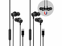 auvisio Stereo Ohrhörer, Ohrhörer mit integriertem Mikrofon
