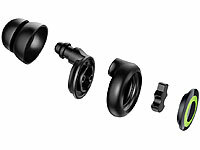 ; Kabellose In-Ear-Kopfhörer mit Noise Cancelling und Touch-Farbdisplay-Ladecases 