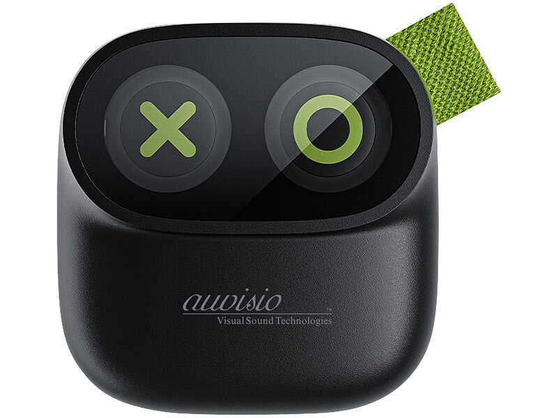 ; Kabellose In-Ear-Kopfhörer mit Noise Cancelling und Touch-Farbdisplay-Ladecases 