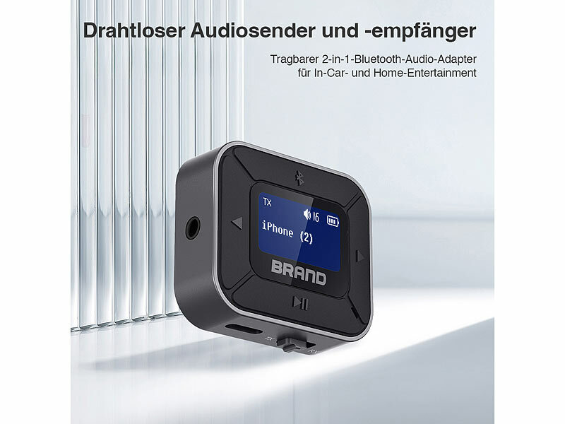 ; Audio-Transmitter mit Bluetooth Audio-Transmitter mit Bluetooth Audio-Transmitter mit Bluetooth 